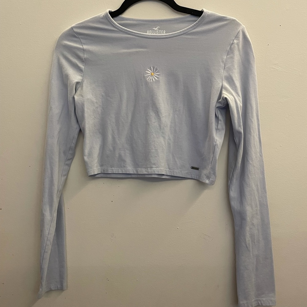 Hollister cropped long sleeve Baby Tee shirt.